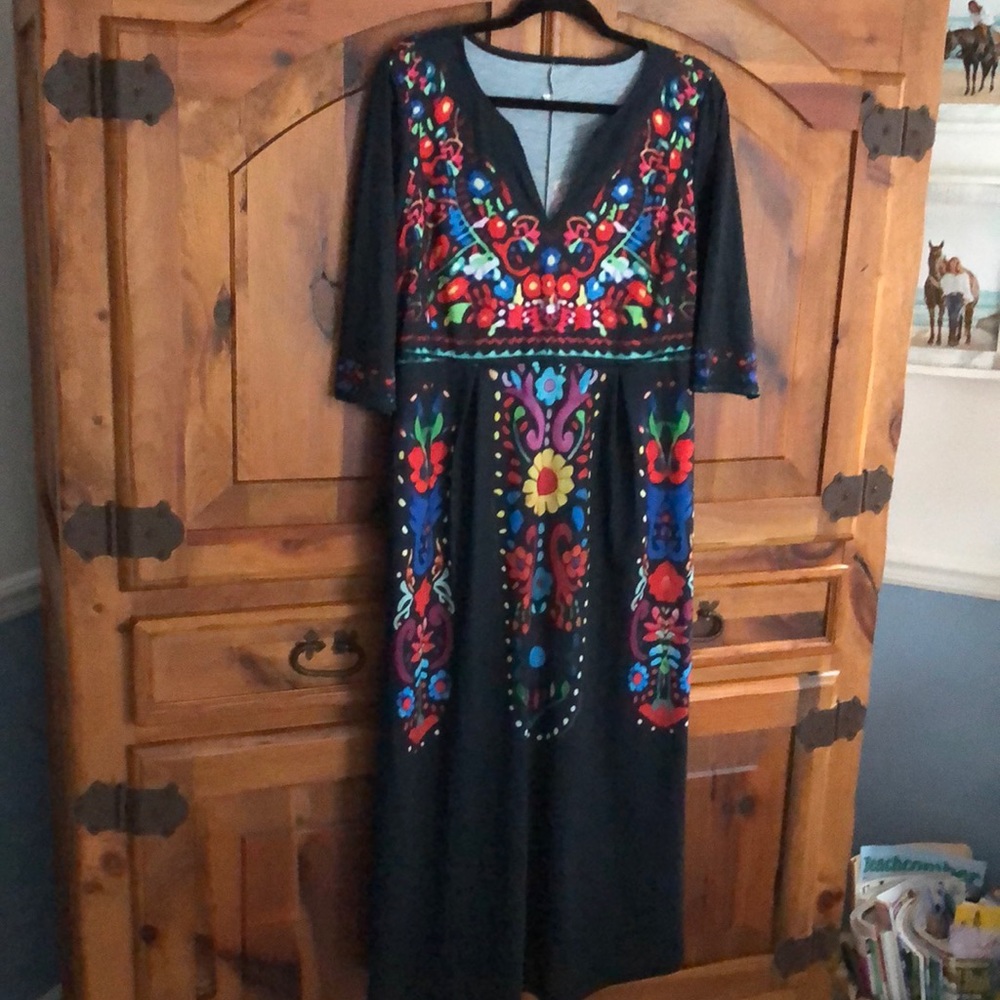 Mexican style maxi dress